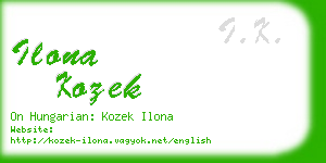 ilona kozek business card
